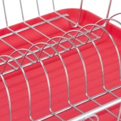 Égouttoir Avec Panier à Couverts Rouge -Cuisine À La Maison 01317f00313a461aace98579e6494ee8