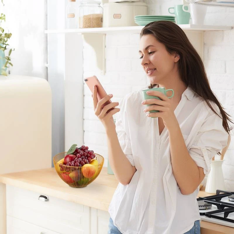 Corbeille à Fruits En Métal Doré 3 Corbeille à Fruits En Métal Doré – Image 3
