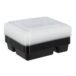 10x Meal Prep Containers 4 Compartiments -Cuisine À La Maison 06602cbaec1a4bb998e3725e2de5670e