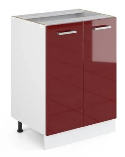 Meuble Bas R-Line 60cm Bordeaux /blanc