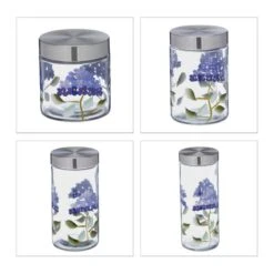 Bocaux En Verre Lot De 4 Motif Floral 14 Bocaux En Verre Lot De 4 Motif Floral -Cuisine À La Maison 0a640c52871e4b7e9e5b5c42dc1a55db
