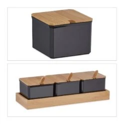 Lot De 3 Pots à épices Avec Cuillères -Cuisine À La Maison 0e54938541a943e88ca04876c07b461f