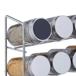 Étagère Avec 18 Pots à épices 15 Étagère Avec 18 Pots à épices -Cuisine À La Maison 0f37ce20b08442f9816e4789f51a687b