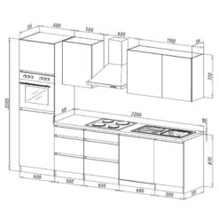 Cuisine équipée Melano II (9 éléments) -Cuisine À La Maison 1000269063 230609 500 SKETCH DETAILS P000000001000269063 sketch