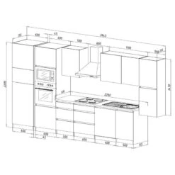 Cuisine équipée Melano IV (10 éléments) -Cuisine À La Maison 1000269109 230609 500 SKETCH DETAILS P000000001000269109 sketch