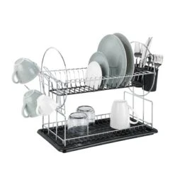 Wenko Égouttoir à Vaisselle Premium Duo -Cuisine À La Maison 1000276650 210629 07171200045 DETAILS P000000001000276650