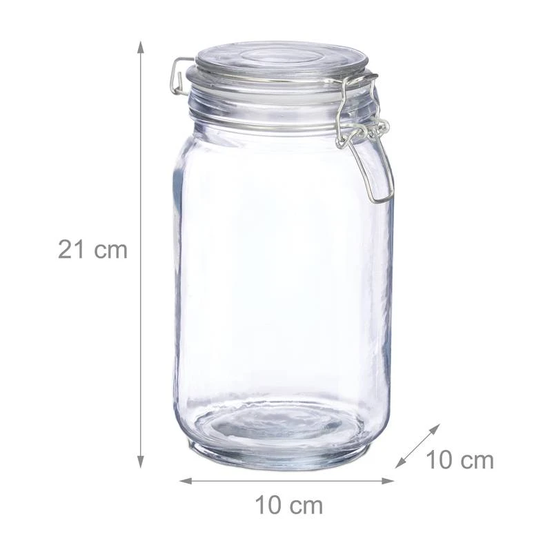 Bocaux Conserves En Verre 1,5 L Lot De 6 6 Bocaux Conserves En Verre 1,5 L Lot De 6 – Image 6