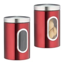 2x Bocaux En Métal Avec Fenêtre Noire 36 2x Bocaux En Métal Avec Fenêtre Noire -Cuisine À La Maison 187e0cac97324e63aac0bf410e2cf0ba