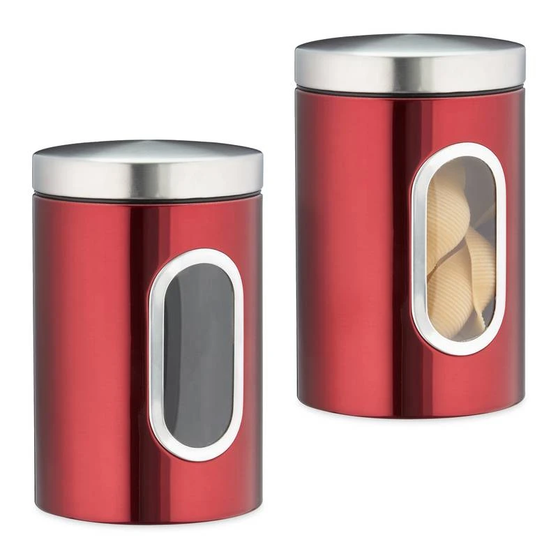 2x Bocaux En Métal Avec Fenêtre Noire 17 2x Bocaux En Métal Avec Fenêtre Noire – Image 17