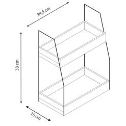 Étagère Artur à 2 Niveaux -Cuisine À La Maison 219293b897814ca5861f4cefebc8b3a3