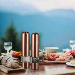 2x Moulins à Poivre électriques Bronze -Cuisine À La Maison 238160cfaf5949d9bcfc13ff9c58c963