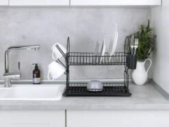 Wenko Séchoir à Vaisselle Premium Duo -Cuisine À La Maison 239522aa749c4ea980297ea40da61909