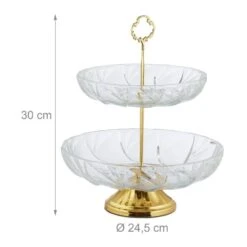 Serviteur Fruits En Verre Avec 2 étages -Cuisine À La Maison 26b4bfb7fd7b43a8a066c889af14cb59