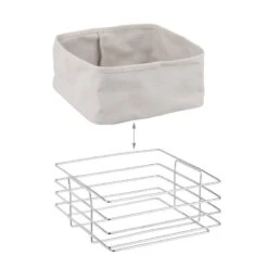 Corbeille à Pain Métal Insert En Tissu -Cuisine À La Maison 2f337ef2b7744a7785e6a7aa67bca679