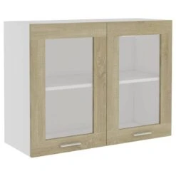VIDAXL Armoire En Verre Suspendue -Cuisine À La Maison 332be15e1a574d9aa9489e17090d1b9c