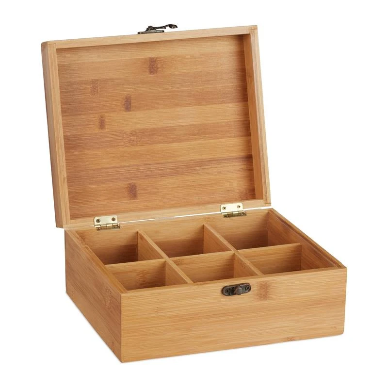 Boîte à Thé Bambou 6 Compartiments 5 Boîte à Thé Bambou 6 Compartiments – Image 5