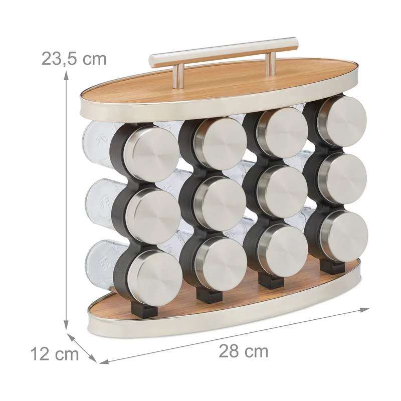 Lot De 12 Pots à épices Avec Support 9 Lot De 12 Pots à épices Avec Support – Image 9