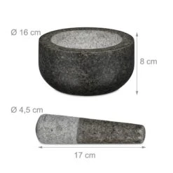 Mortier En Granit Avec Pilon 16 Cm -Cuisine À La Maison 3bab1ed0ad3347f3bf10931cefc0c9bb
