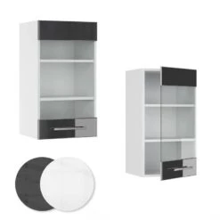 Meuble Haut Vitré Fame Blanc Brillant -Cuisine À La Maison 4099e865c05e4f52b70450b33a0cf0ba