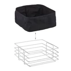 Corbeille à Pain Métal Insert En Tissu -Cuisine À La Maison 44847932674445b3badb807a3a212afe