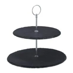 Présentoir Apéritif Ardoise 2 étages -Cuisine À La Maison 456ec4c164144ed9b595fd6e3da48687