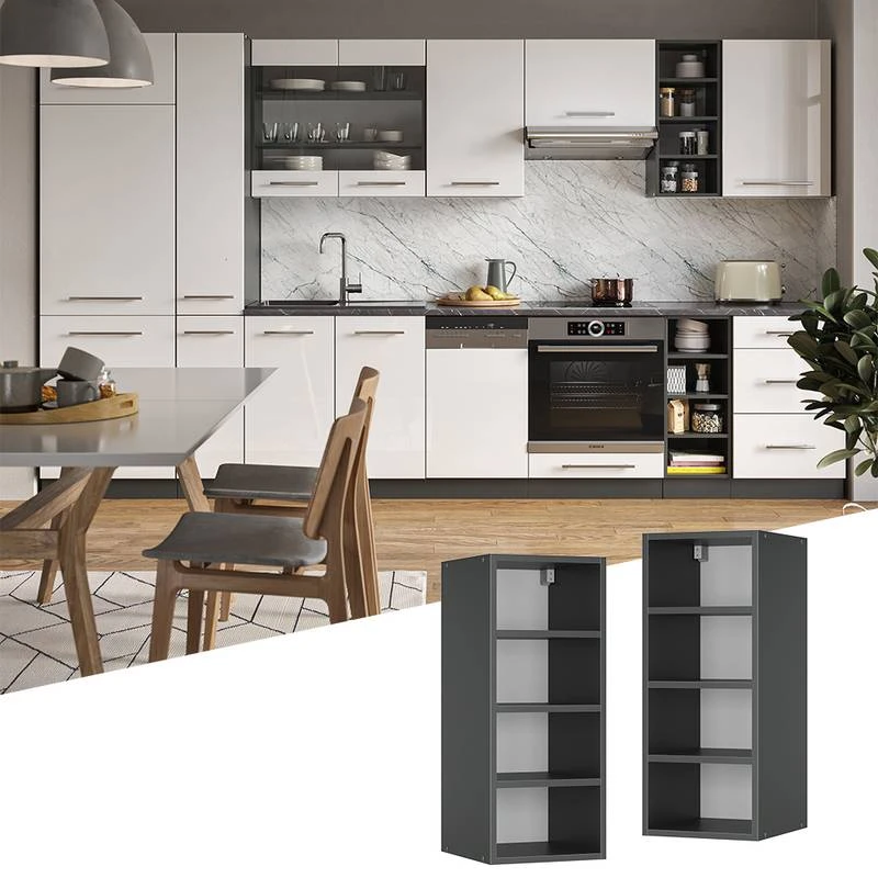 Armoire Suspendue Fame Anthracite 2 Armoire Suspendue Fame Anthracite – Image 2