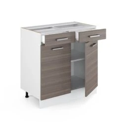 Meuble Bas R-Line 80cm Gris élégant -Cuisine À La Maison 48d4711156464767ae363b83aa531306