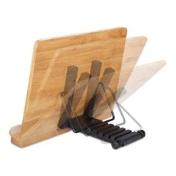 Porte-livre De Cuisine En Bambou Pliable -Cuisine À La Maison 50d5b78931794b76b9a72cb5bd5a9b02