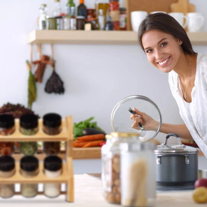 Étagère à épices Bambou 8 Pots 4 Étagère à épices Bambou 8 Pots – Image 4