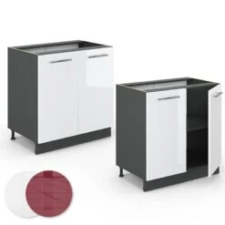 Meuble Sous évier Fame Blanc -Cuisine À La Maison 51c3ee976447486a906dc209ba1a909b