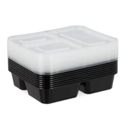10x Meal Prep Containers 3 Compartiments -Cuisine À La Maison 5b2c2a6778c643ff9b5610158dc8a837