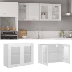 VIDAXL Armoire En Verre Suspendue -Cuisine À La Maison 5be70e7bcf2f46f4ba4683d62ef99473