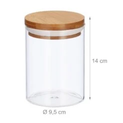 Jeu De 3 Pots De Stockage En Verre 600ml -Cuisine À La Maison 61ba96da05e5481c8737b2690a1e01c7