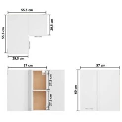 VIDAXL Armoire D'angle Suspendue -Cuisine À La Maison 624dbd23055a49c3b986fe60b302f4da