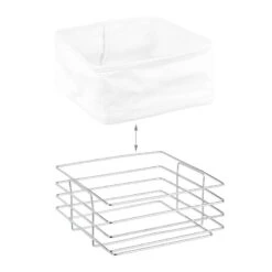 Corbeille à Pain Métal Insert En Tissu -Cuisine À La Maison 63060f12888c45d4b838bf4a1a373e26