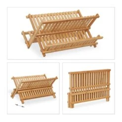 Égouttoir En Bambou Pour La Vaisselle -Cuisine À La Maison 6397447665e84619ad9482a7927fe1c7