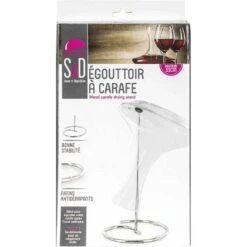 Egouttoir à Carafe En Métal Chromé -Cuisine À La Maison 65fa8943b7f343bbbc7c2070f6f67923