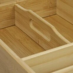 Bac à Couverts En Bambou Avec Poignée -Cuisine À La Maison 668903d82e674eeca9e7bfcf4a9b00dd