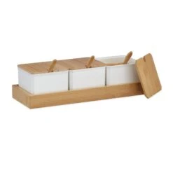 Lot De 3 Pots à épices Avec Cuillères -Cuisine À La Maison 6ad6e7ece95b48119f7f16269433fc12