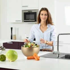 Saladier Rouge-doré En Lot De 3 36 Saladier Rouge-doré En Lot De 3 -Cuisine À La Maison 72373b96432b4f6f94f7cc1885260628