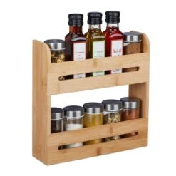 Etagère à épices En Bambou à 2 étages -Cuisine À La Maison 7b8005935cf74e3fb851c5d02df64e59