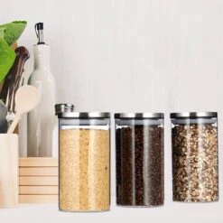 Jeu De 3 Pots De Stockage 1l -Cuisine À La Maison 81aeaa4cefd1472493efc82fdb94ec97