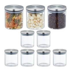 Lot De 9 Bocaux En Verre De 500 Ml