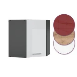 Meuble Haut D'angle R-Line 57cm Bordeaux -Cuisine À La Maison 8bfa0d2e88d04fc4bbbe3174fad6e12f