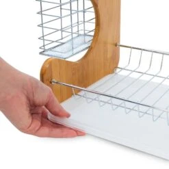 Égouttoir à Vaisselle 2 étages En Bambou -Cuisine À La Maison 910e09e1b60c4dd89dca1c4b6e64b1f7