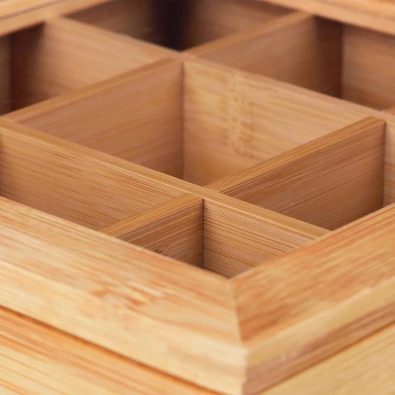 Boîte à Thé En Bambou 9 Compartiments 9 Boîte à Thé En Bambou 9 Compartiments – Image 9