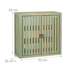 Placard Mural Vintage En Bambou Vert -Cuisine À La Maison 943e4cc535a449869cb58c93d5974bee