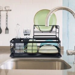 Égouttoir En Métal Pour La Vaisselle -Cuisine À La Maison 9b5eb6a9c89b4174bc36c2d7f6c68760