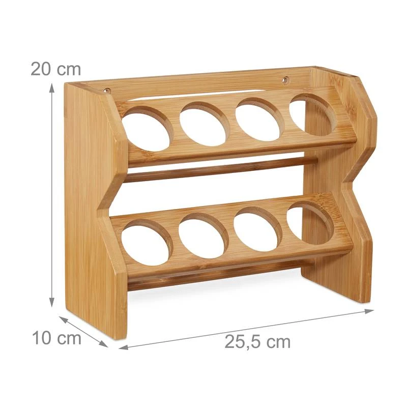 Étagère à épices Bambou 8 Pots 8 Étagère à épices Bambou 8 Pots – Image 8