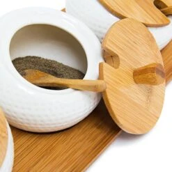 3 Pots D'épices JIAO En Céramique Bambou -Cuisine À La Maison 9dcf588107284a8ea9e7041c564388e4